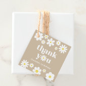 Boho Retro Daisy 1. Geburtstag Geschenkanhänger