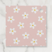 Boho Retro Daisy 1. Groovy Birthday Geschenkanhänger (Rückseite)