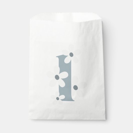 Boho Retro Daisy 1. Groovy Birthday Geschenktütchen (Vorderseite)