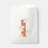 Boho Retro Daisy 1. Groovy Birthday Geschenktütchen (Vorderseite)