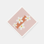 Boho Retro Daisy 1. Groovy Birthday Serviette (Ecke)