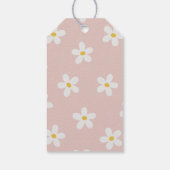 Boho Retro Daisy Birthday Favor Geschenkanhänger (Rückseite)