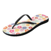 Boho Retro Daisy Blume im Sommer 70 Badesandalen (Schrägansicht)