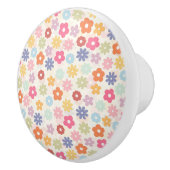 Boho Retro Daisy Blume im Sommer 70 Keramikknauf (Rechts)