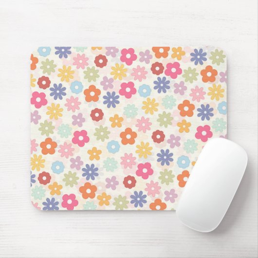 Boho Retro Daisy Blume im Sommer 70 Mousepad (Mit Mouse)