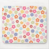 Boho Retro Daisy Blume im Sommer 70 Mousepad (Vorne)