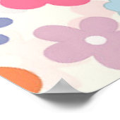 Boho Retro Daisy Blume im Sommer 70 Poster (Ecke)