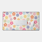 Boho Retro Daisy Blume im Sommer 70 Schreibtischunterlage (Tastatur & Maus)