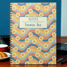 Boho Retro Daisy Blume Personalisiert mit Name