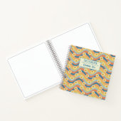 Boho Retro Daisy Blume Personalisiert Sketchbook Notizblock (Innenseite)