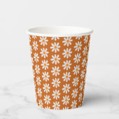 Boho Retro Daisy Pattern Graduation Party Pappbecher (Rückseite)