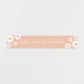 Boho Retro Daisy Thema Einfache wasserdichte Kinde Etiketten (Design 1)