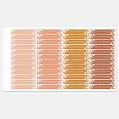 Boho Retro Daisy Theme Simple Waterproof Kids Name Etiketten (Blatt)