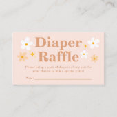 Boho Retro Diaper Raffle Ticket Begleitkarte (Vorderseite)