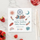 Boho Retro Dreamcatcher Babydusche Serviette (Beispiel)