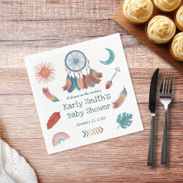 Boho Retro Dreamcatcher Babydusche Serviette