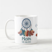 Boho Retro Dreamcatcher-Mama Datum Kaffeetasse (Links)