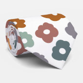 Boho-Retro-Erdige Blumen und botanischer Charme Krawatte (Gerollt)