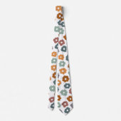 Boho-Retro-Erdige Blumen und botanischer Charme Krawatte (Rückseite)