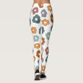 Boho-Retro-Erdige Blumen und botanischer Charme Leggings (Rückseite)