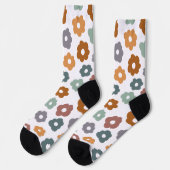 Boho-Retro-Erdige Blumen und botanischer Charme Socken (Linkes Detail)