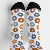 Boho-Retro-Erdige Blumen und botanischer Charme Socken (Oben)