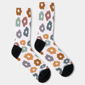 Boho-Retro-Erdige Blumen und botanischer Charme Socken (Rechts)