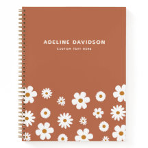 Boho Retro Floral Daisy Name