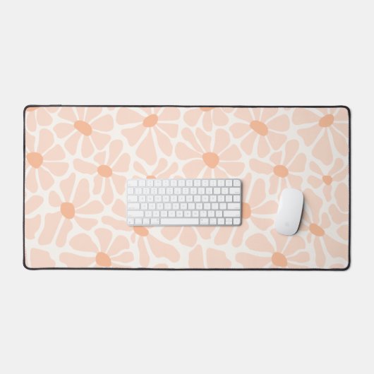 Boho Retro Floral Desk Mat Ästhetik Schreibtischunterlage (Tastatur & Maus)