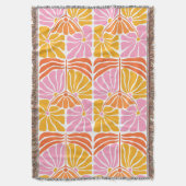 Boho Retro Floral Pattern Decke (Vorderseite Vertikal)