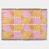 Boho Retro Floral Pattern Decke (Vorderseite)