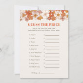 Boho Retro Floral rät das Price Baby Showspiel Einladung (Vorderseite)