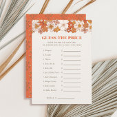 Boho Retro Floral rät das Price Baby Showspiel Einladung