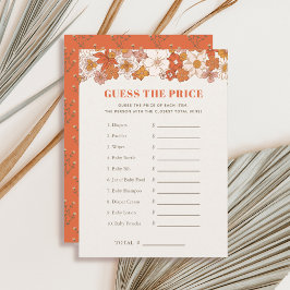 Boho Retro Floral rät das Price Baby Showspiel Einladung