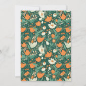 Boho Retro Floral Wedding Einladung (Rückseite)