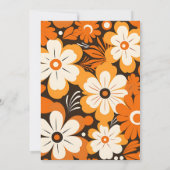 Boho Retro Florale Hochzeit Save The Date (Rückseite)