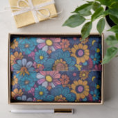Boho Retro Foral Blume 70er Bold Seidenpapier (Geschenk)