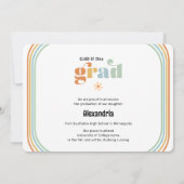 Boho Retro Foto Abschluss Ankündigung (Rückseite)