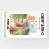 Boho Retro Foto Herzlichen Glückwunsch Graduate Banner (Horizontal)