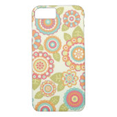 Boho Retro Funky Blume Blumenmuster (Cream) Case-Mate iPhone Hülle (Rückseite)