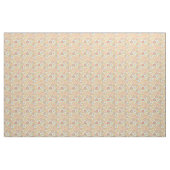 Boho Retro Funky Blumen-Blumenmuster (Creme) Stoff (Yard (91,4 cm))