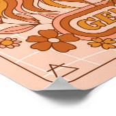 Boho Retro Gemini Zodiac Poster (Ecke)