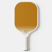 Boho Retro Golden Floral Muster Benutzerdefinierte Pickleball Schläger (Rückseite)