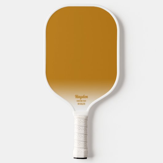 Boho Retro Golden Floral Muster Benutzerdefinierte Pickleball Schläger (Rückseite)