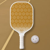 Boho Retro Golden Floral Muster Benutzerdefinierte Pickleball Schläger