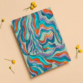 Boho Retro Green Typografy Wavy Brautparty Einladung