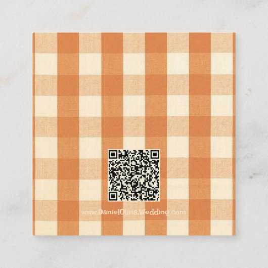 Boho Retro Groovy Colorful Wavy Wedding Begleitkarte (Rückseite)