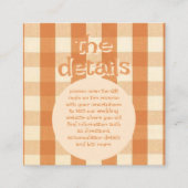 Boho Retro Groovy Colorful Wavy Wedding Begleitkarte (Vorderseite)