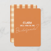 Boho Retro Groovy Colorful Wavy Wedding Bridesmade Einladung (Vorne/Hinten)