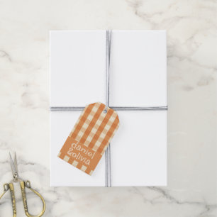 Boho Retro Groovy Colorful Wavy Wedding Geschenkanhänger